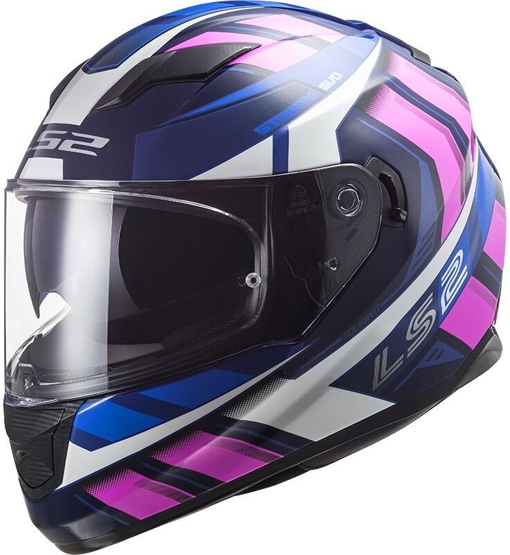 Casco Integrale Moto Ls2 FF320 STREAM EVO Loop Blu Rosa Fluo taglia XS