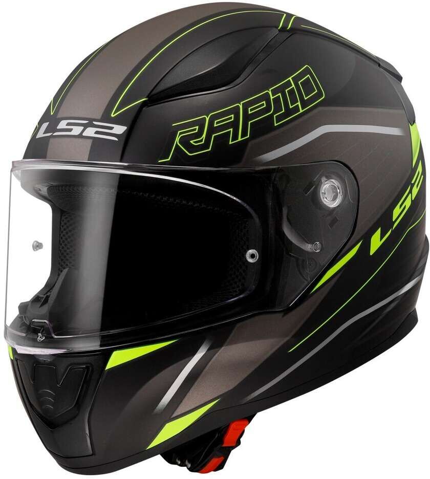 Casco Integrale Moto Ls2 FF353 RAPID 2 Rokku Nero Opaco Gial taglia L