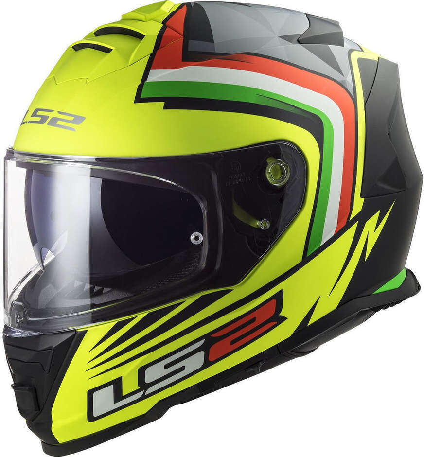 Casco Integrale Moto Ls2 FF800 STORM Replica NEPA Giallo Flu taglia L