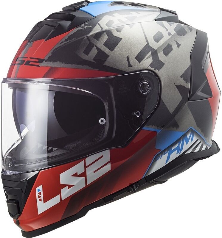 Casco Integrale Moto Ls2 FF800 STORM Sprinter Nero Rosso Tit taglia XS