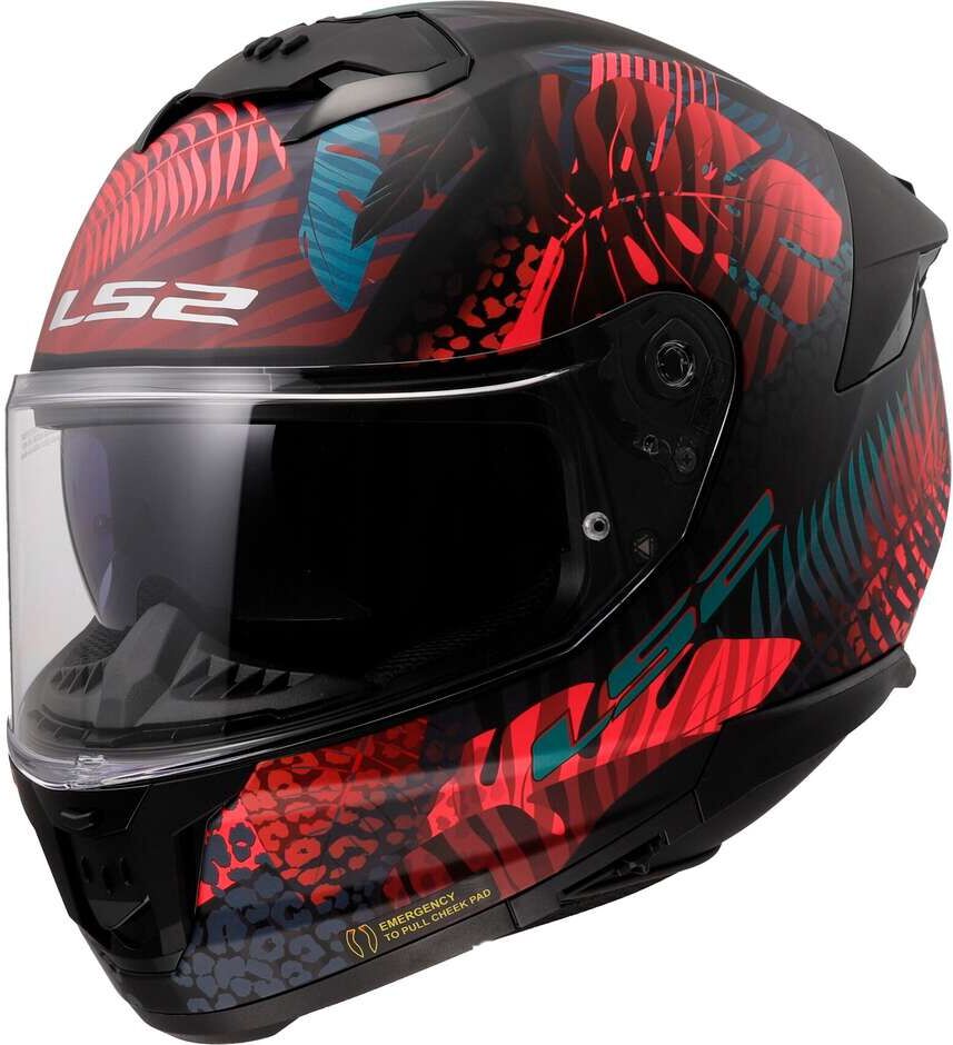 Casco Integrale Moto Ls2 FF808 STREAM II Jungle Nero Opaco B taglia XS