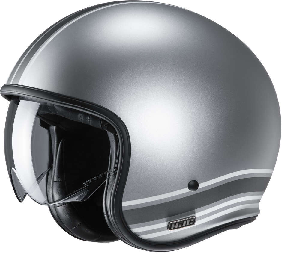 Casco Jet Custom in Fibra HJC V30 SENTI MC10SF Grigio Opaco taglia XS