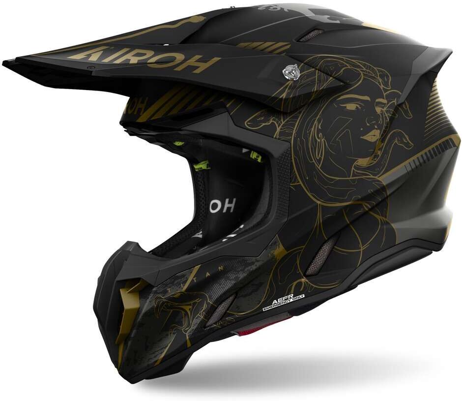 Casco Moto Cross Enduro Airoh TWIST 3 TITAN Opaco taglia L