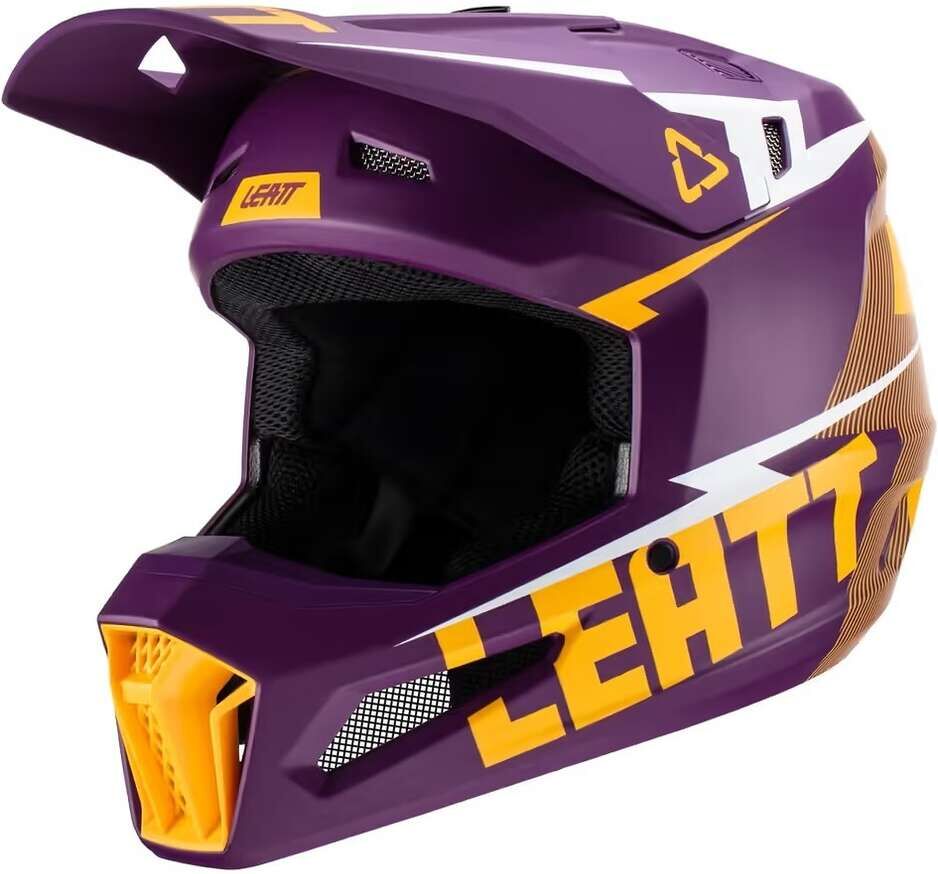 Casco Moto Cross Enduro Bambino Leatt 3.5 JR V23 Indigo taglia L