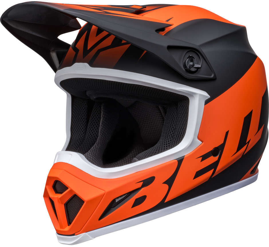 Casco Moto Cross Enduro Bell MX-9 MIPS DISRUPT Nero Arancio taglia S