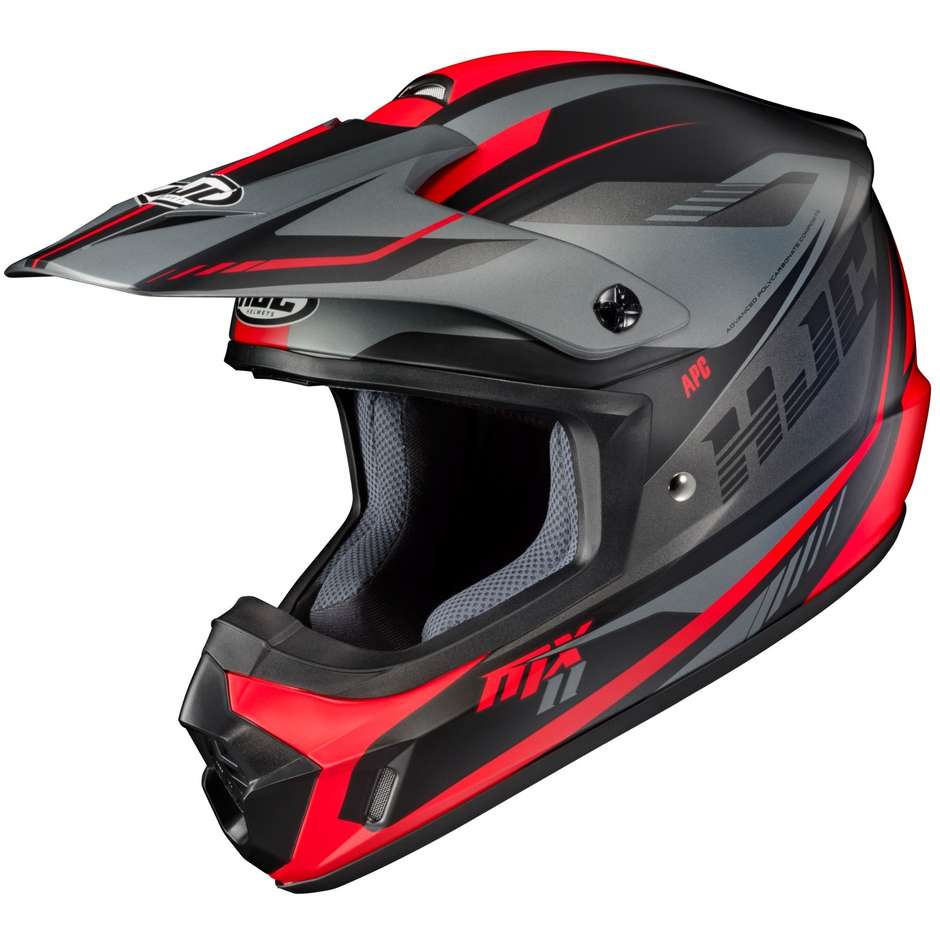 Casco Moto Cross Enduro Hjc CS-MX II DRIFT MC1SF Nero Opaco taglia 2XL