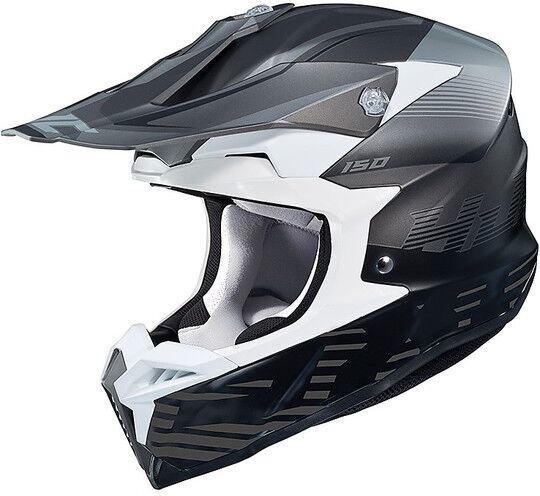 Casco moto Cross Enduro HJC I50 Fury MC5SF Nero Bianco taglia 2XL