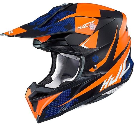 Casco moto Cross Enduro HJC I50 Tona MC7SF Arancio Blu taglia XS