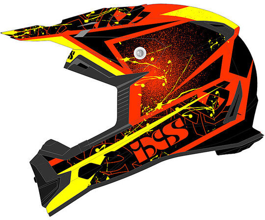 Casco Moto Cross Enduro IXS 361 2.0 Rosso Nero Giallo taglia L