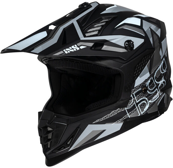 Casco Moto Cross Enduro iXS 363 2.0 Nero Opaco Antracite Bia taglia XS