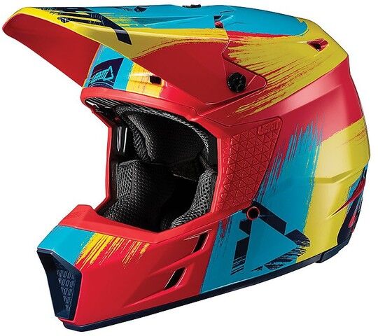 Casco Moto Cross Enduro Leatt GPX 3.5 V19.2 Rosso Lime taglia XS