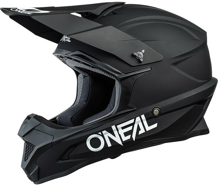 Casco Moto Cross Enduro Oneal 1SRS Helmet Solid Nero Opaco taglia S