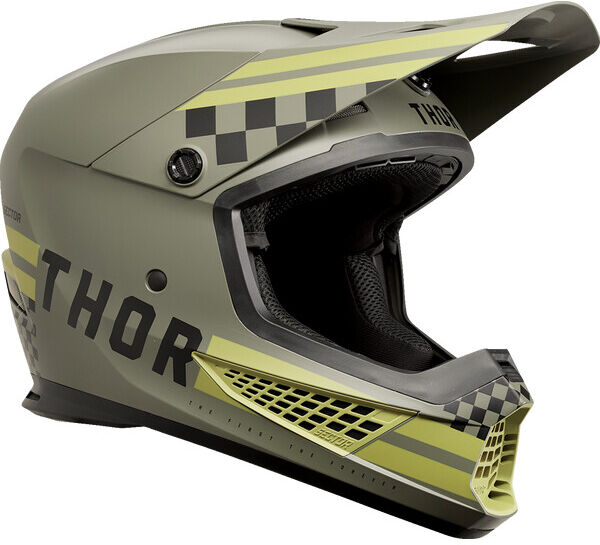 Casco Moto Cross Enduro THOR SECTOR 2 COMBAT Verde/Nero taglia XS