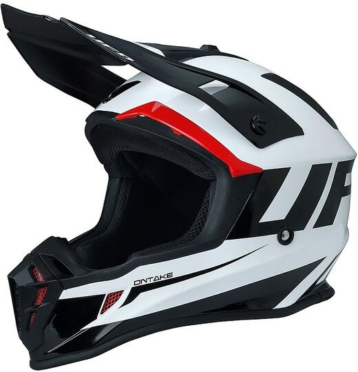 Casco Moto Cross Enduro Ufo QUIVER Bianco Nero taglia XS