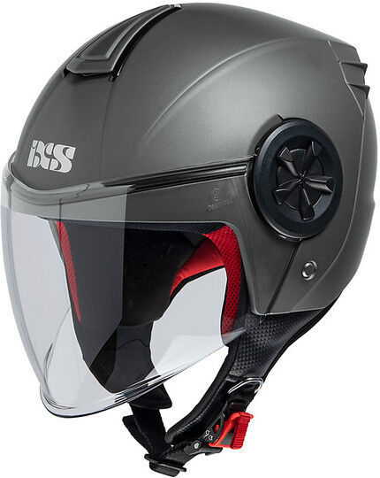 Casco Moto Demi Jet iXS 851 1.0 Grigio Opaco taglia XS