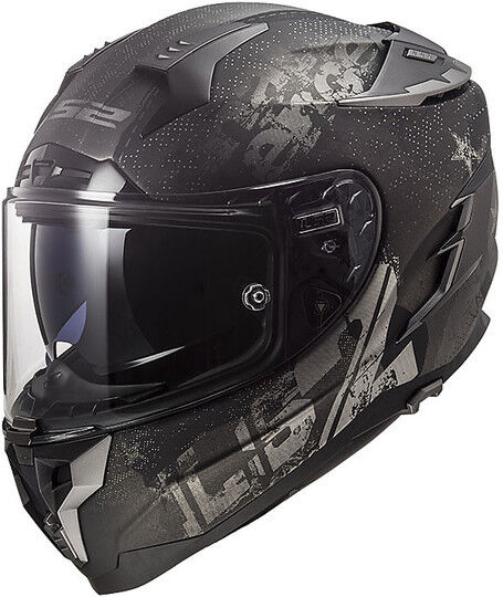 Casco Moto In Fibra HPFC LS2 FF327 CHALLENGER Flex Nero Opac taglia XL