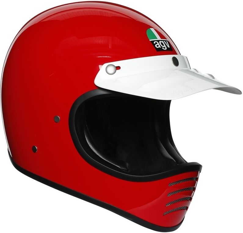 Casco Moto Integrale Custom AGV Legend X101 Mono RED Rosso taglia XS