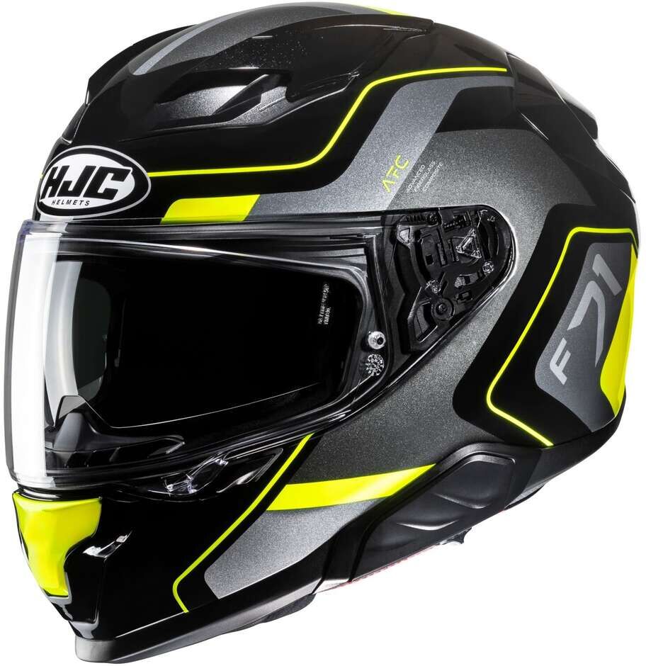 Casco Moto Integrale Hjc F71 ARCAN MC3H Grigio Giallo taglia XS