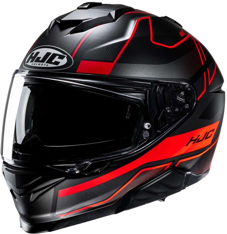 Casco Moto Integrale Hjc i71 IORIX MC1SF Nero Opaco Rosso taglia S