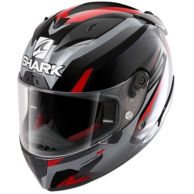 Casco Moto Integrale In Fibra Shark RACE-R PRO ASPY Nero Ant taglia S