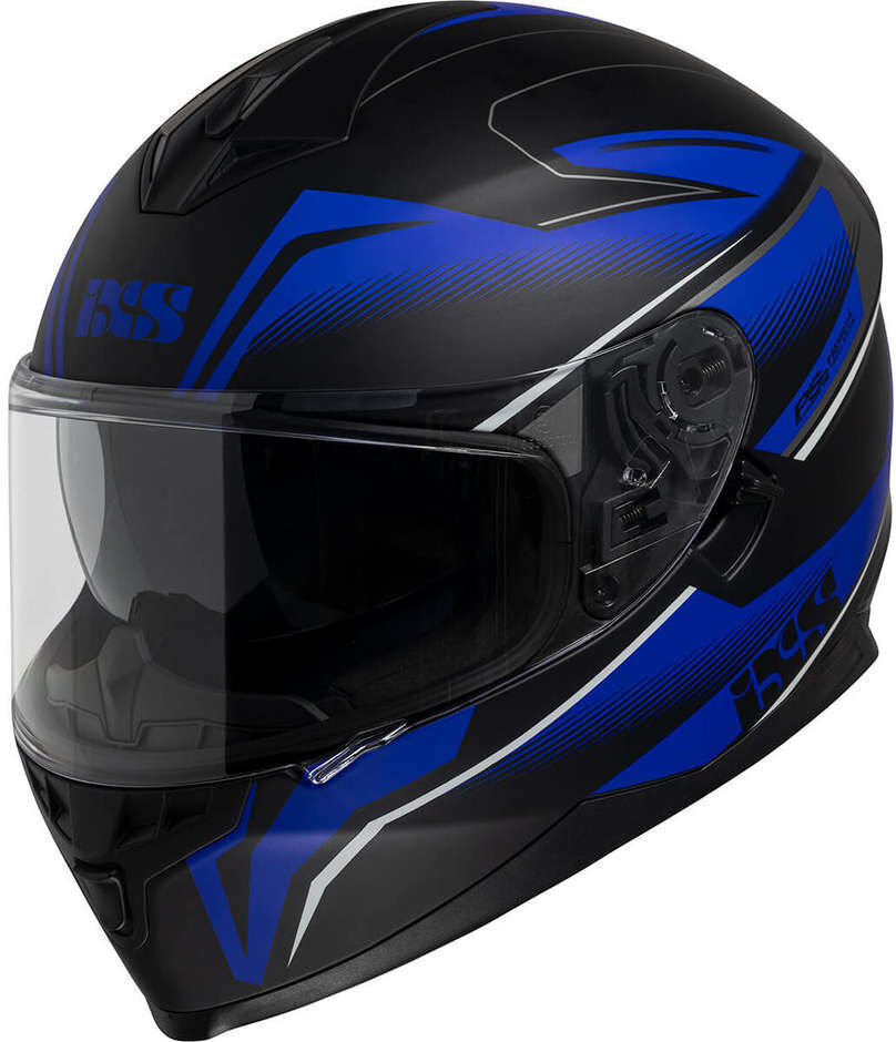 Casco Moto Integrale Ixs 1100 2.3 Nero Opaco Blu taglia 2XL