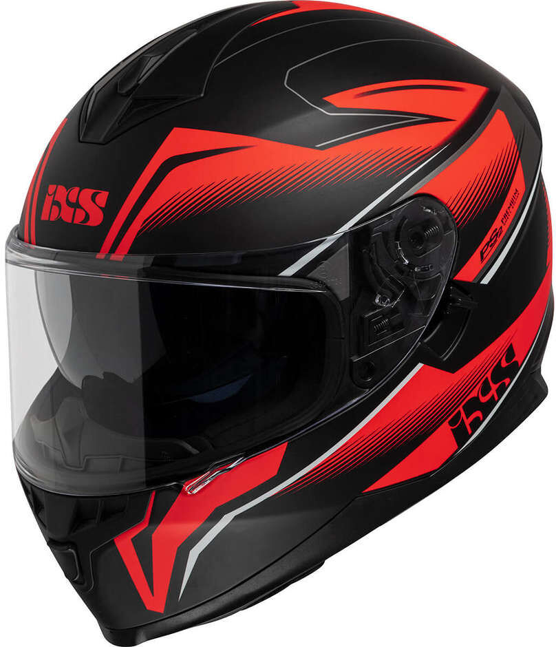 Casco Moto Integrale Ixs 1100 2.3 Nero Opaco Rosso taglia 2XL