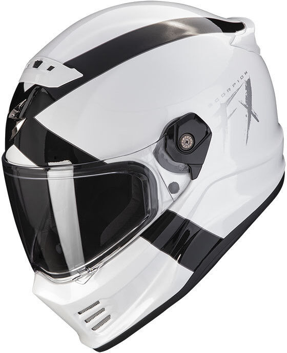 Casco Moto Integrale Scorpion COVERT FX GALLUS Bianco Nero taglia XL