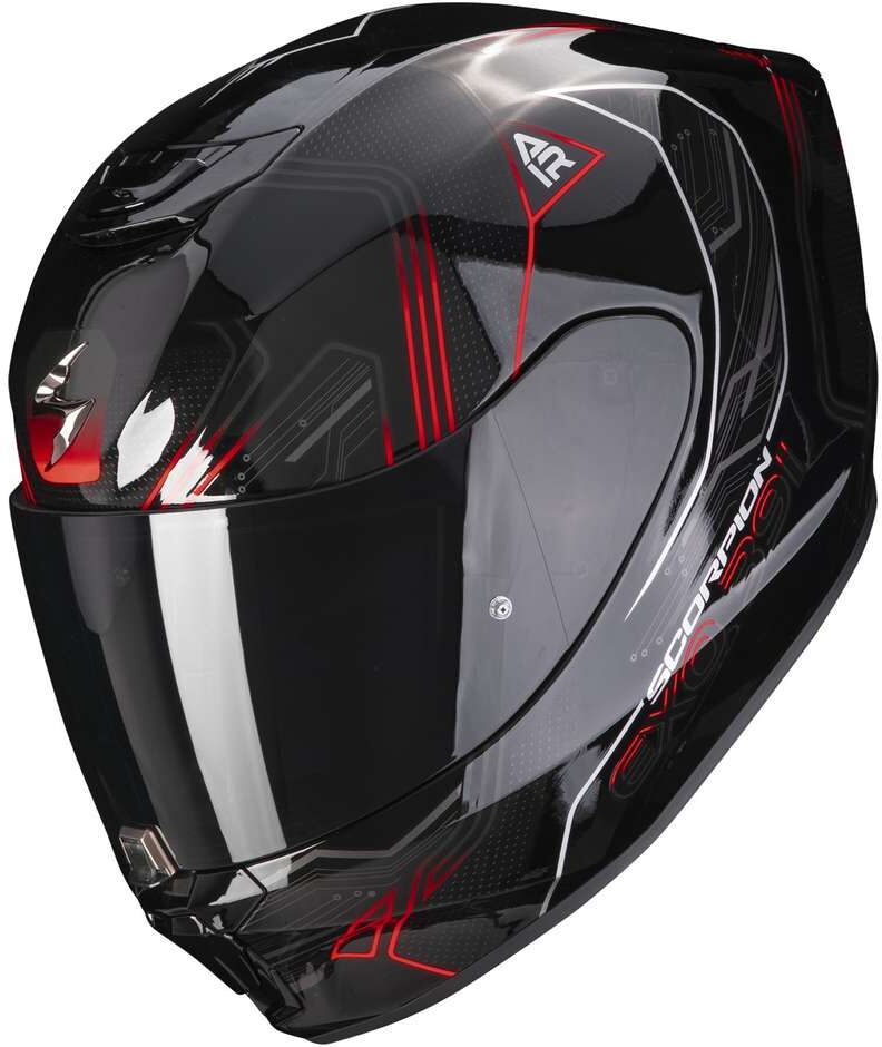 Casco Moto Integrale Scorpion EXO-391 SPADA Nero Neon Rosso taglia XL