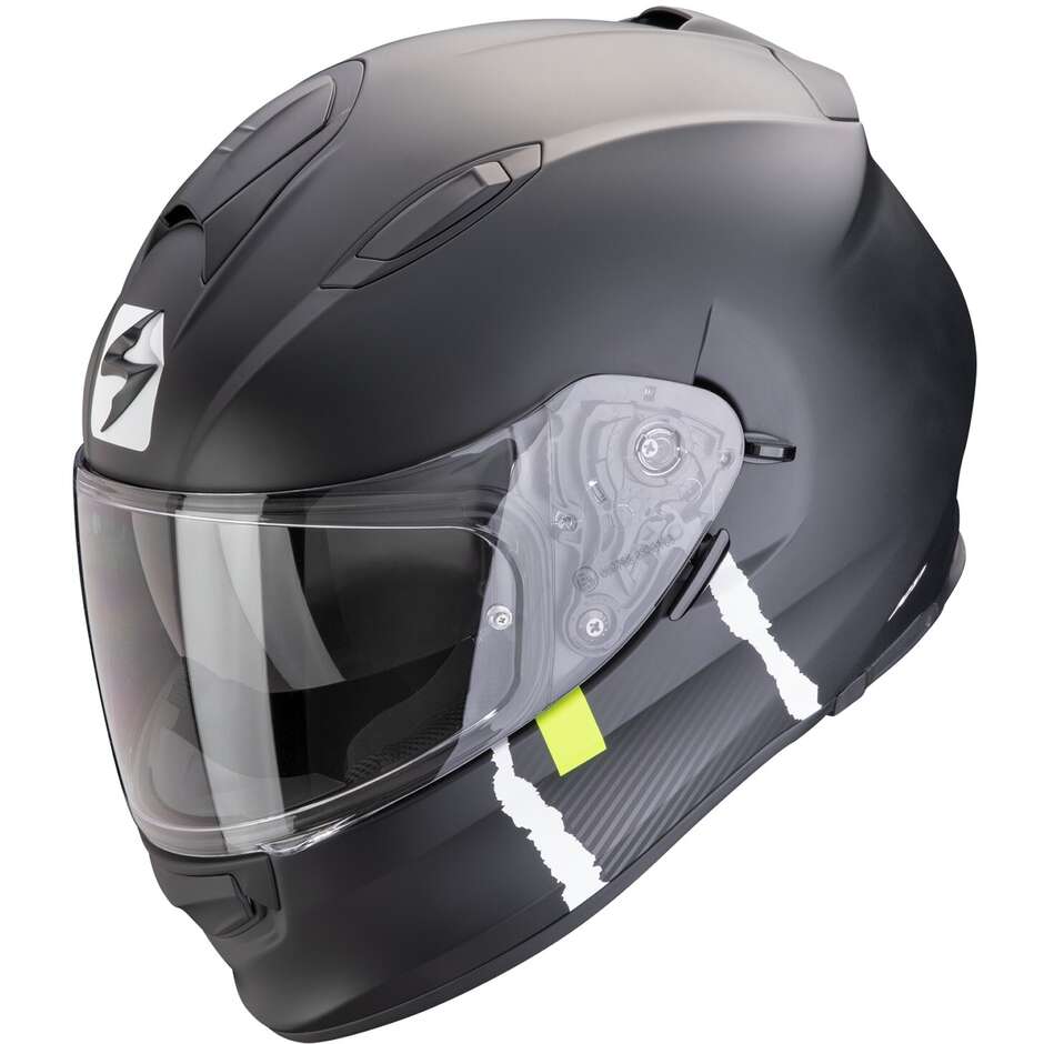 Casco Moto Integrale Scorpion EXO 491 CODE Nero Argento taglia XL