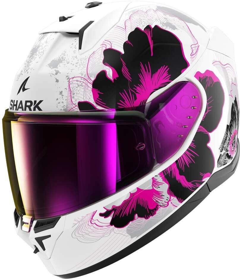 Casco Moto Integrale Shark D-SKWAL 3 MAYFER Bianco Viola Ant taglia XS