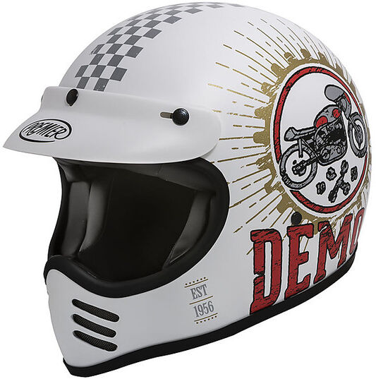 Casco Moto Integrale Vintage Premier MX Style '70 Speed Demo taglia L