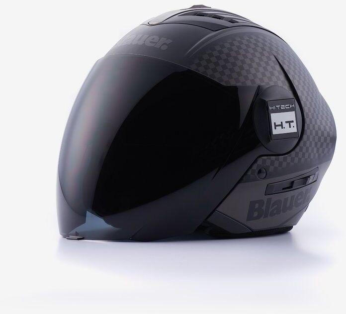 Casco Moto Jet Blauer Doppia Visiera Real Grafica B Antracit taglia XS