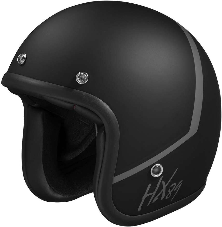 Casco Moto Jet Custom Ixs 89 2.0 Nero Opaco Grigio taglia XS