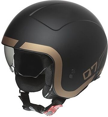 Casco Moto Jet Custom Premier ROCKER LN 19 BM Nero Oro Opaco taglia M