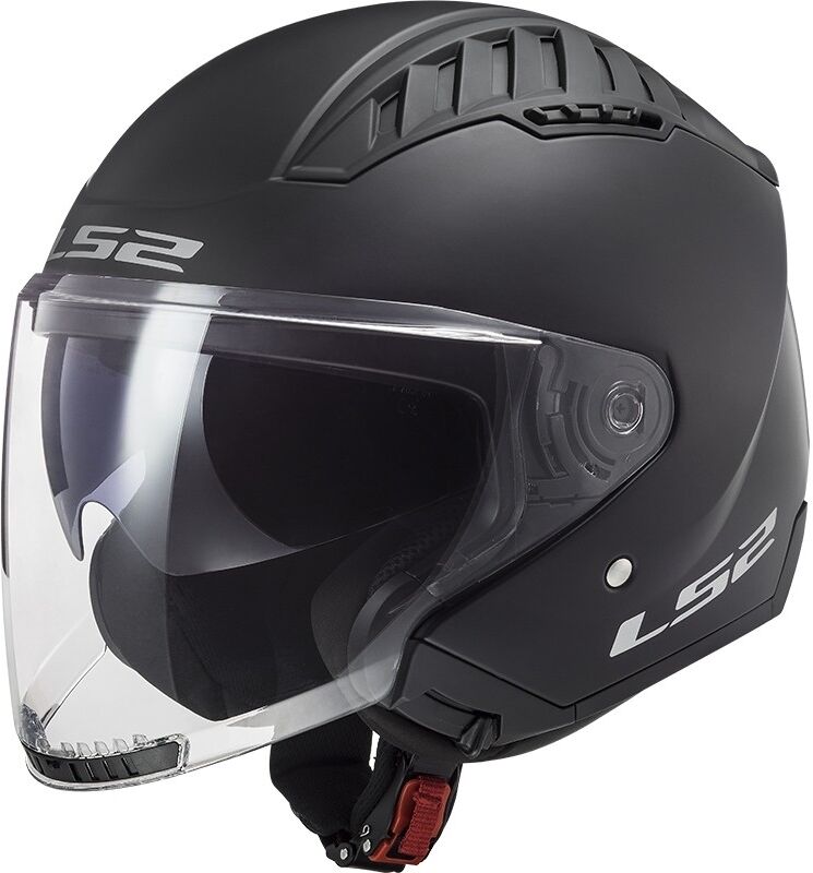 Casco Moto Jet Doppia Visiera Ls2 OF600 Copter Solid Nero Op taglia M