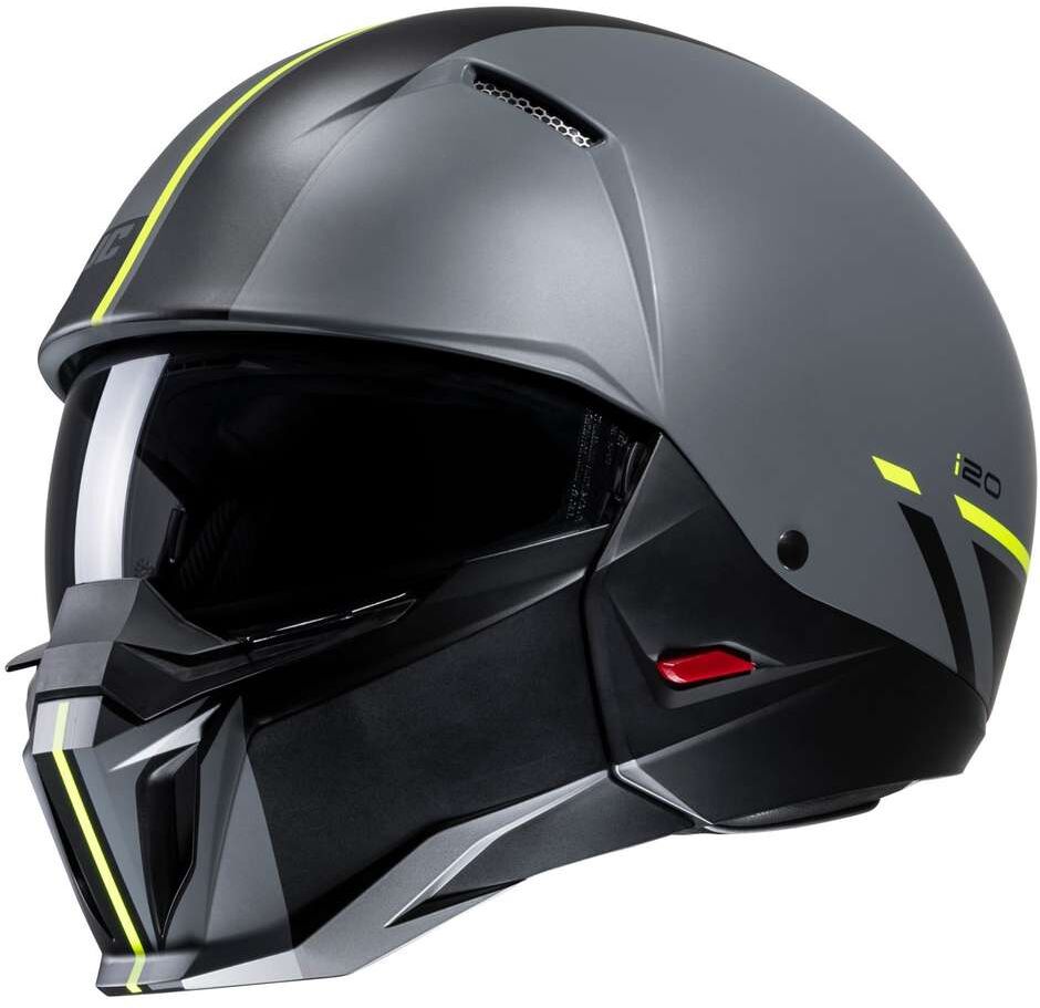 Casco Moto Jet Hjc i20 BATOL MC3HSF Grigio Opaco Giallo FLuo taglia 2X