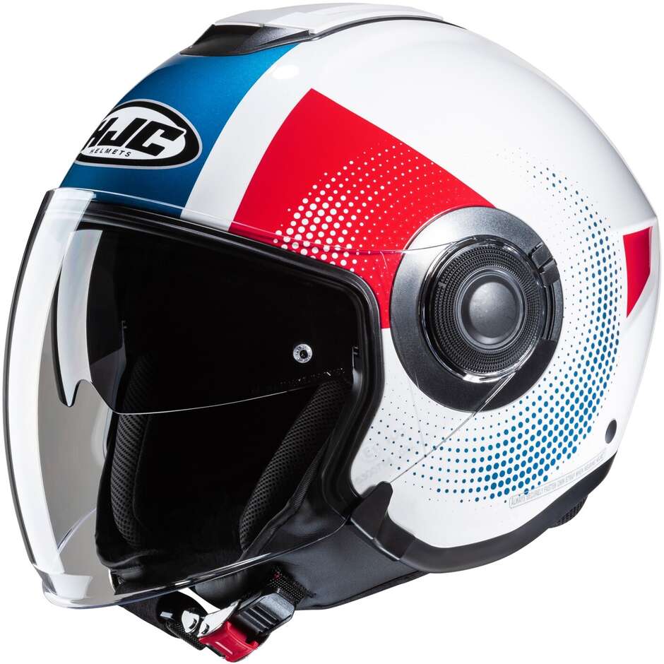 Casco Moto Jet Hjc i40N PYLE MC21 Bianco Blu Rosso taglia 2XL