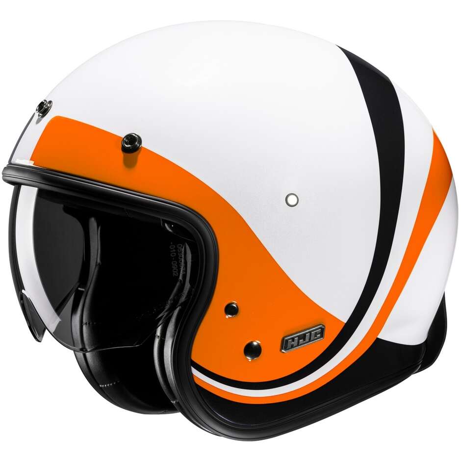 Casco Moto Jet Hjc V31 EMGO MC7 Bianco Arancio taglia L
