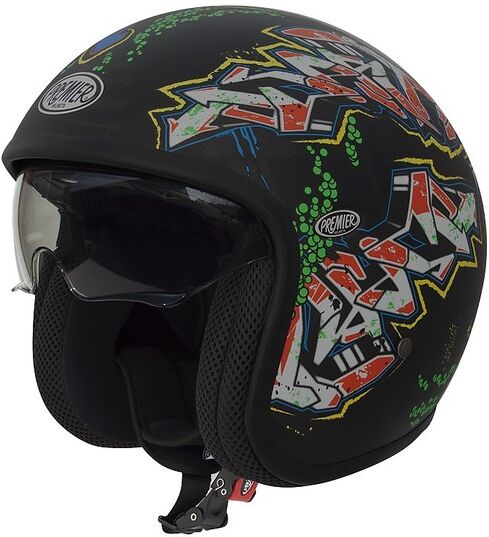 Casco Moto Jet in Fibra Premier Vintage GR9 taglia S