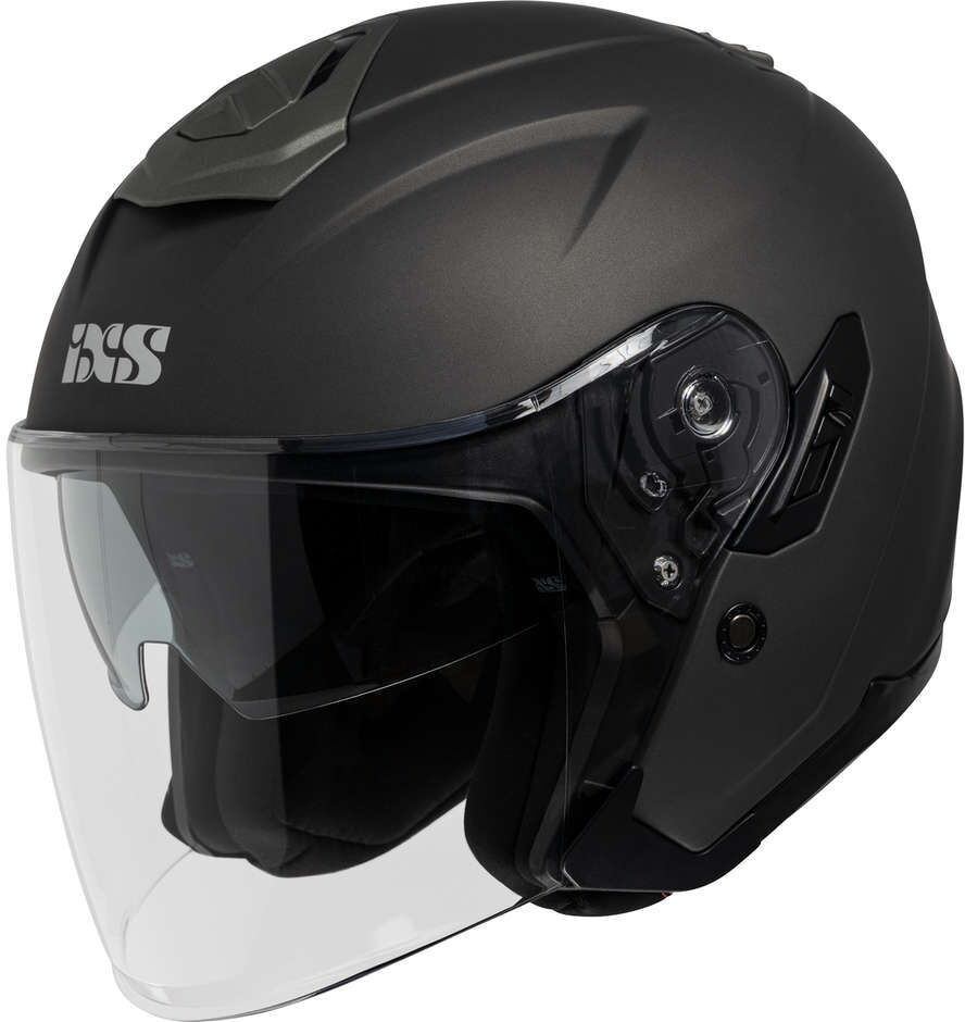 Casco Moto Jet Ixs 92 FG 1.0 Doppia Visiera Grigio Opaco taglia L