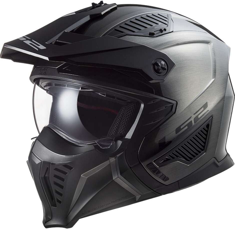 Casco Moto Jet Ls2 OF606 DRIFTER SOLID Jeans Titanium taglia XL