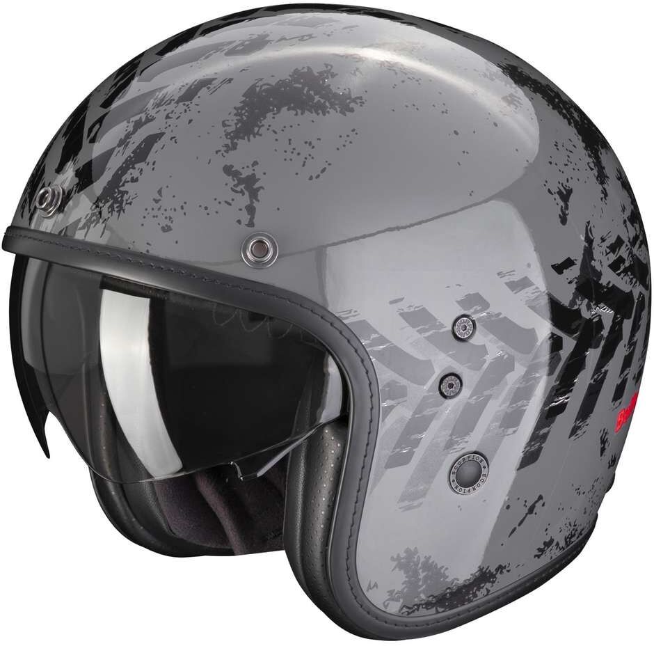 Casco Moto Jet Scorpion BELFAST EVO NEVADA Grigio Nero taglia 2XL