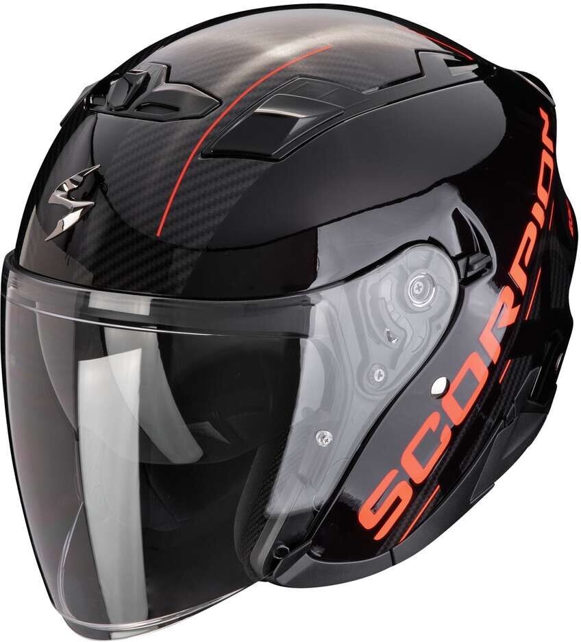 Casco Moto Jet Scorpion EXO 230 QR Nero Rosso taglia M