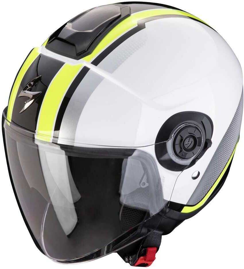 Casco Moto Jet Scorpion EXO-CITY II VEL Bianco Giallo neon taglia XS