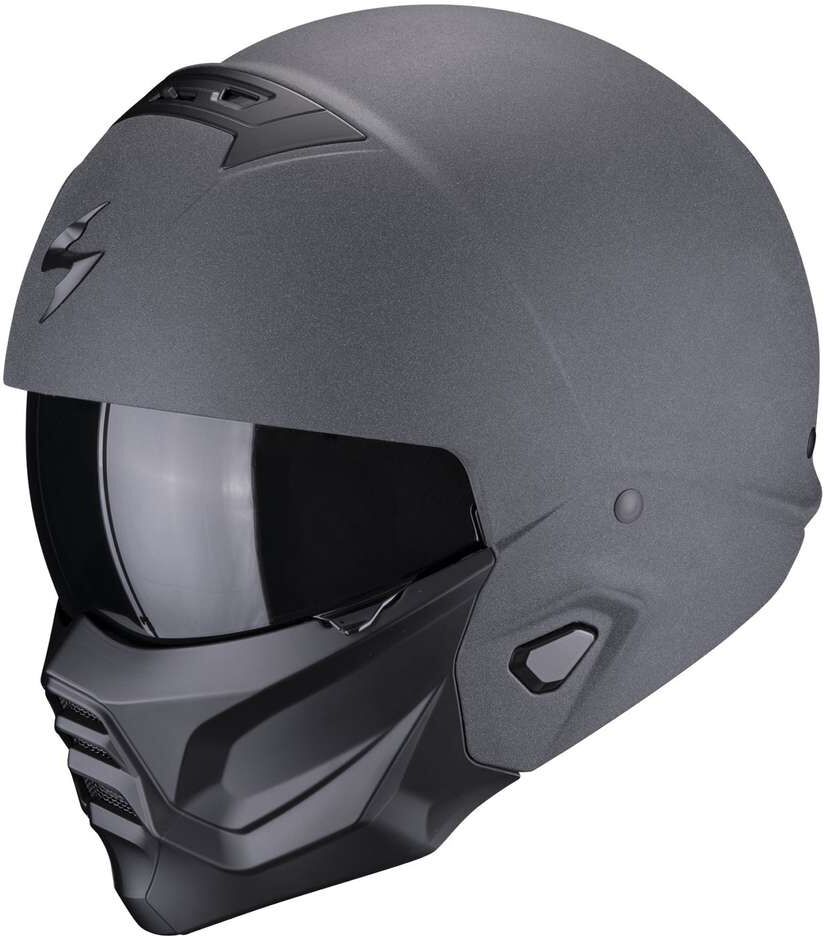 Casco Moto Jet Scorpion EXO-COMBAT II GRAPHITE Scuro Grigio taglia XL