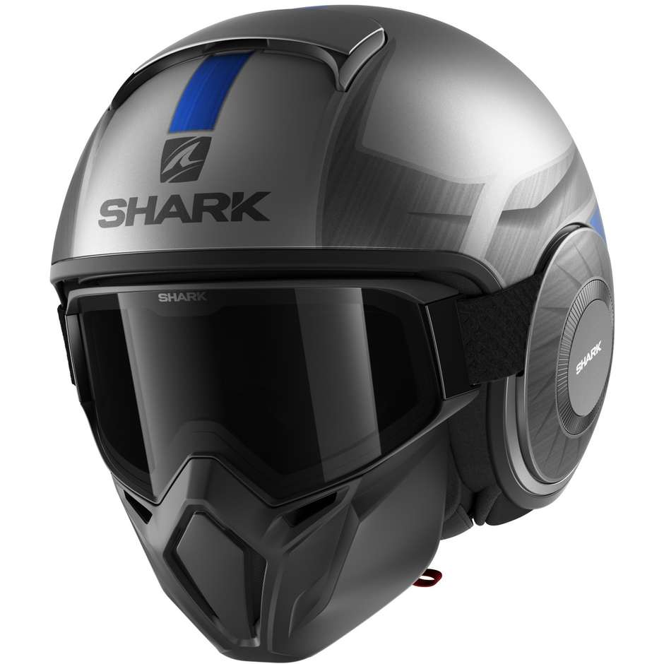 Casco Moto Jet Shark STREET DRAK TRIBUTE RM Antracite Cromat taglia XS