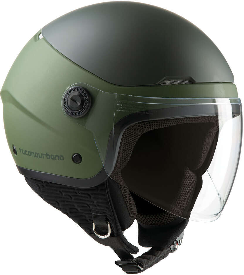 Casco Moto Jet Tucano Urbano C1001 EL'POP Verde Airborne Opa taglia L