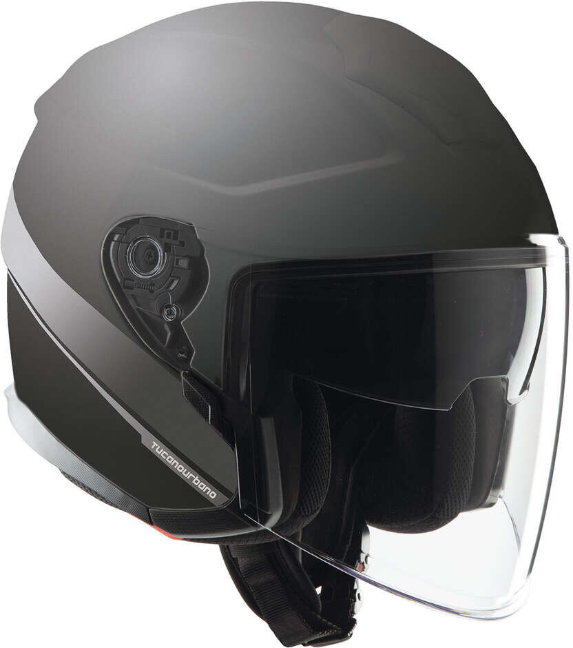 Casco Moto Jet Tucano Urbano EL MAX Nero Graphic-A opaco taglia 2XL