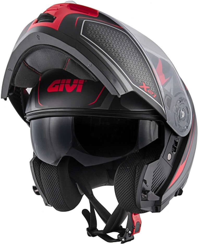 Casco Moto Modulare P/J Givi X.21 CHALLENGER Shiver Nero Ros taglia L