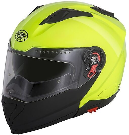 Casco Moto Modulare Premier DELTA FLUO Giallo Fluo Nero taglia 2XL